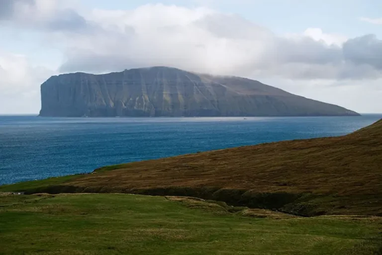 The Fugloy Island is pictured from the Vidoy Island, on October 10, 2021, near Vidareidi village in the Faroe Islands. (Photo by Jonathan NACKSTRAND / AFP) (Photo by JONATHAN NACKSTRAND/AFP via Getty Images)
