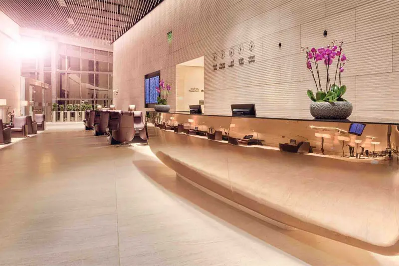 First class Qatar travelers can access airport nirvana -- the Al Safwa lounge. Courtesy Qatar Airways