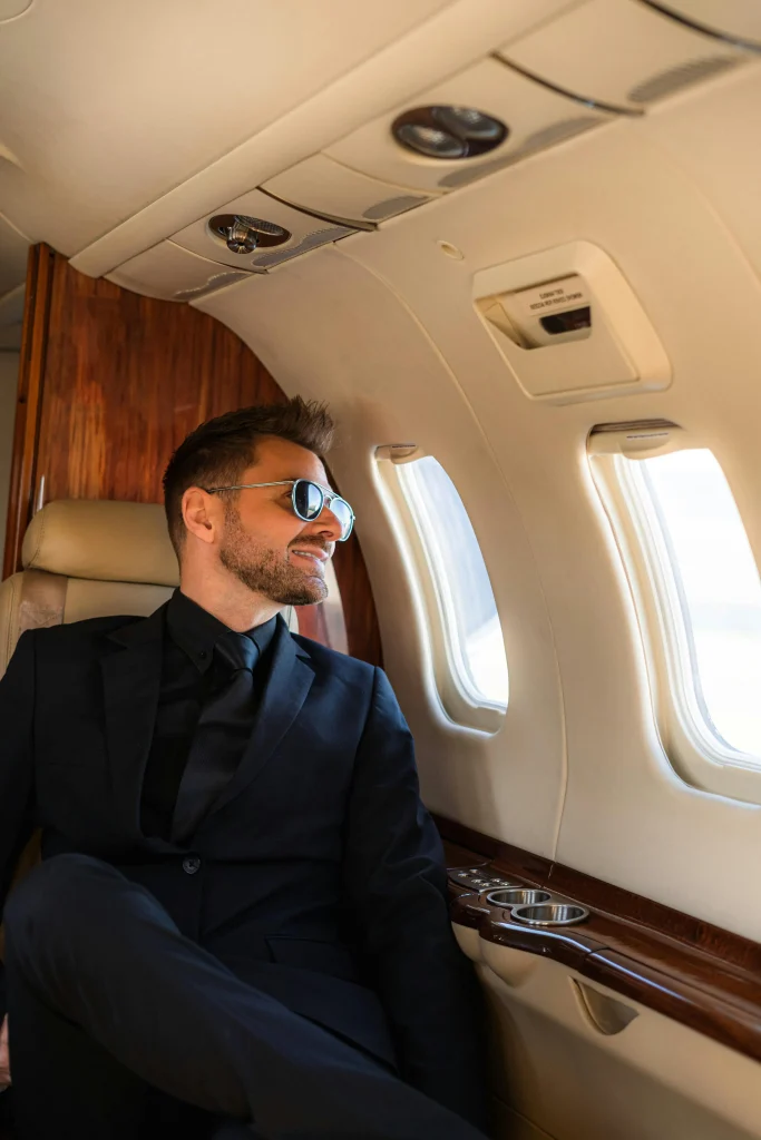 Luxurious Private Jet Experience with Businessman. Photo by Francois Joubert